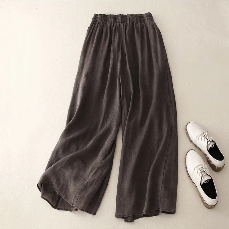 Women's Wide Leg Elastic Waist Pants Flowy