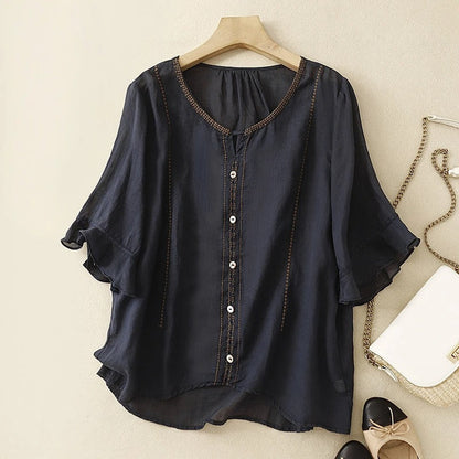 Pretty Floral Bell Sleeve Top