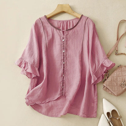 Pretty Floral Bell Sleeve Top