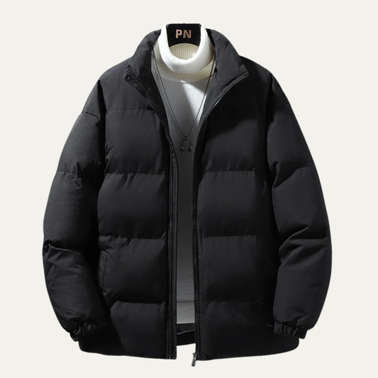 Men's Down Puffer Coat Warm Winter Black - VibreMode