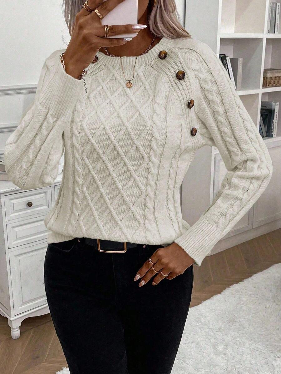Women's Blouse Button Detail