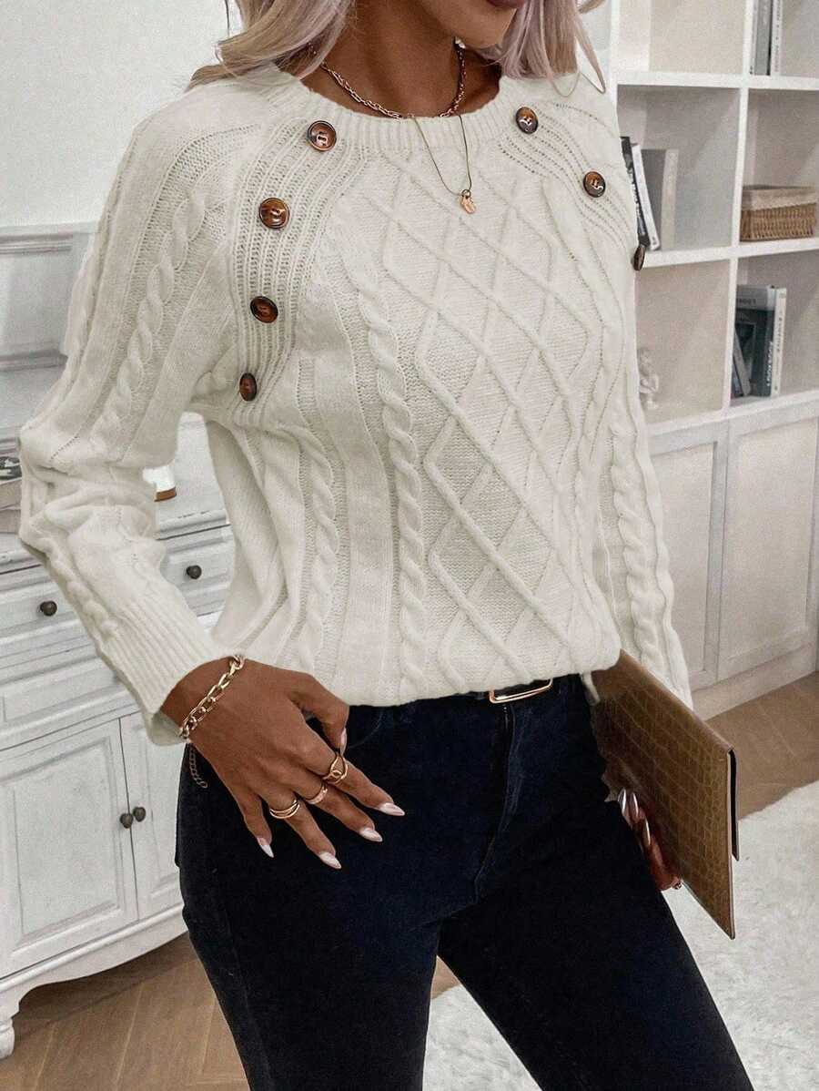Women's Blouse Button Detail