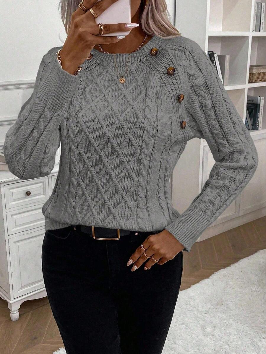 Women's Blouse Button Detail