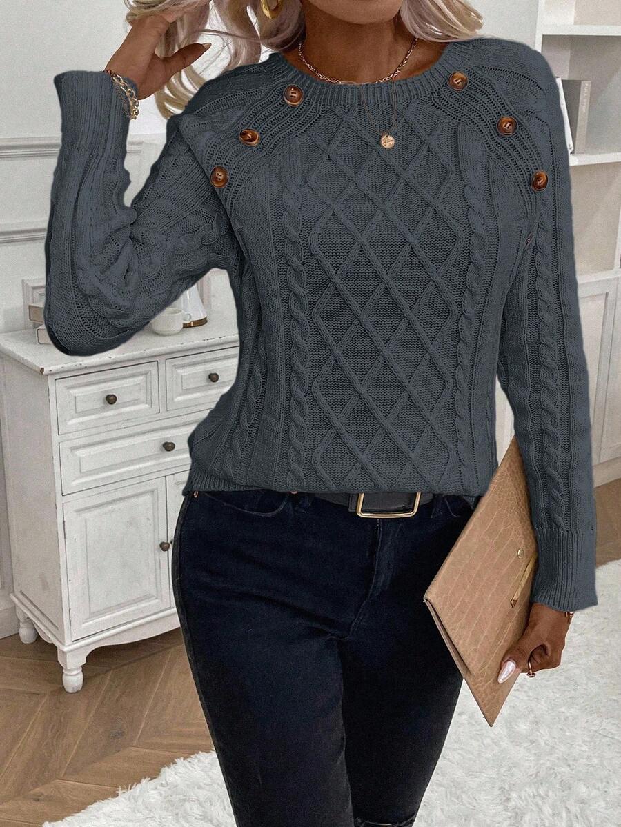Women's Blouse Button Detail