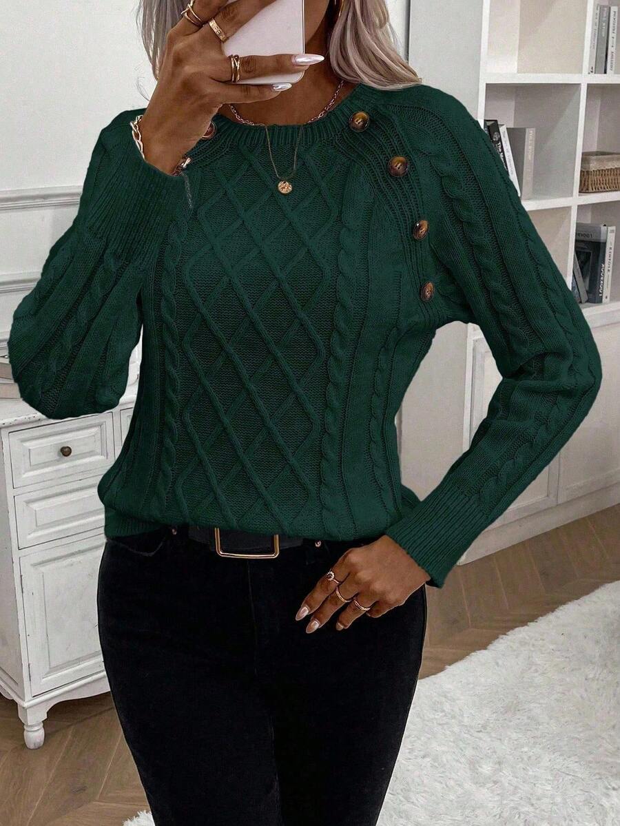 Women's Blouse Button Detail