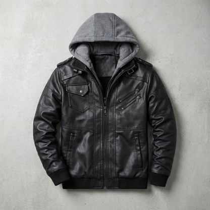 Madrid Leather Biker Jacket - VibreMode