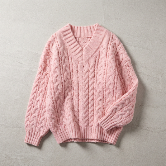 Women's Knit V-Neck Sweater - VibreMode
