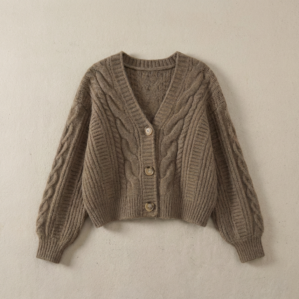 Women's Merino Wool Knit Cardigan