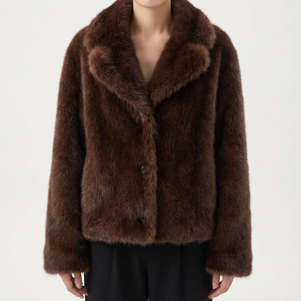 Women's Suede Fur Jacket - VibreMode