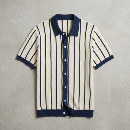 Portofino Men's Striped Polo Shirt Cotton - VibreMode