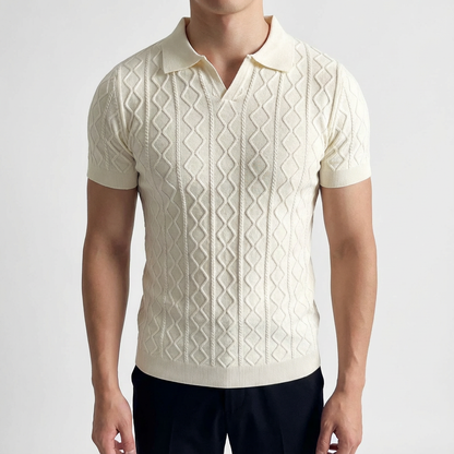 Men's Knit Polo Shirt - VibreMode