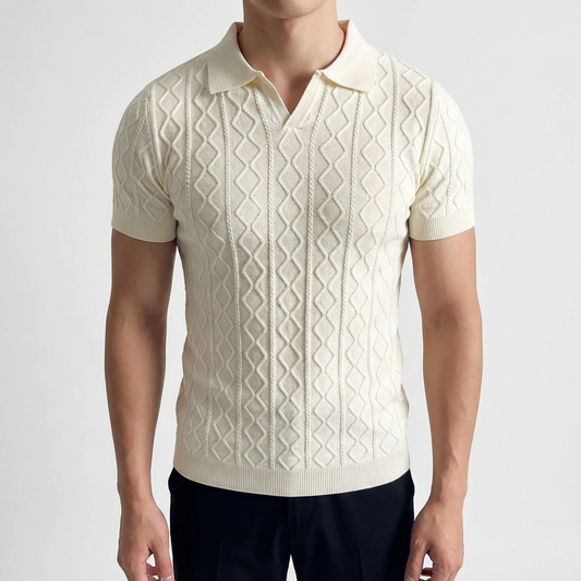 Men's Knit Polo Shirt - VibreMode