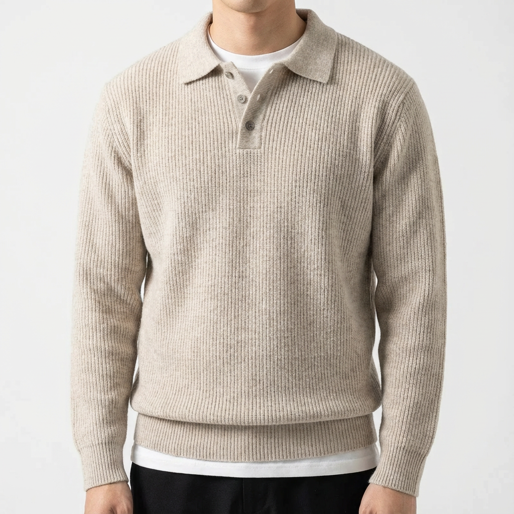 Siena Men's Knitted Polo Shirt - VibreMode