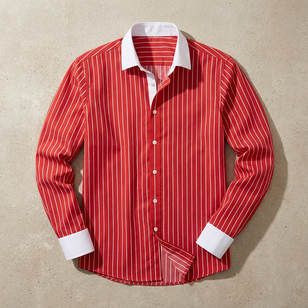 Women's Cotton Striped Knit Shirt - VibreMode