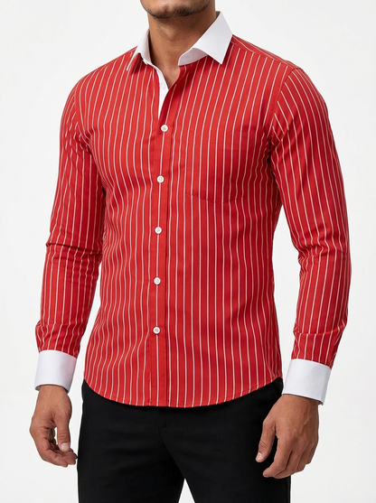 Serafina Women's Cotton Striped Knit Shirt - VibreMode