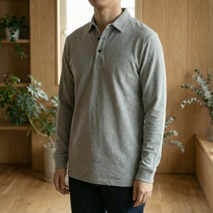 Men's Cotton Polo Shirt White - VibreMode