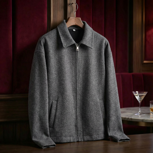 Women's Wool Moto Jacket - VibreMode