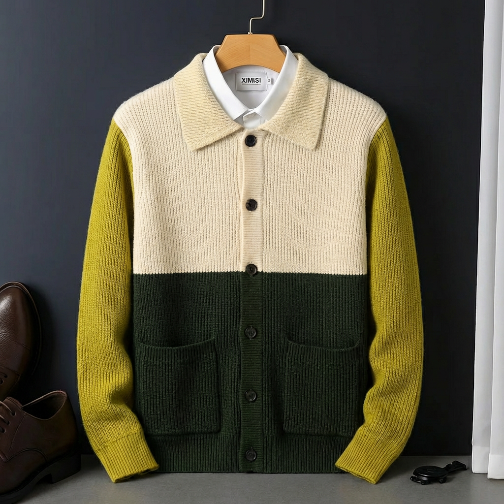 Women's Knit Polo Cardigan - VibreMode