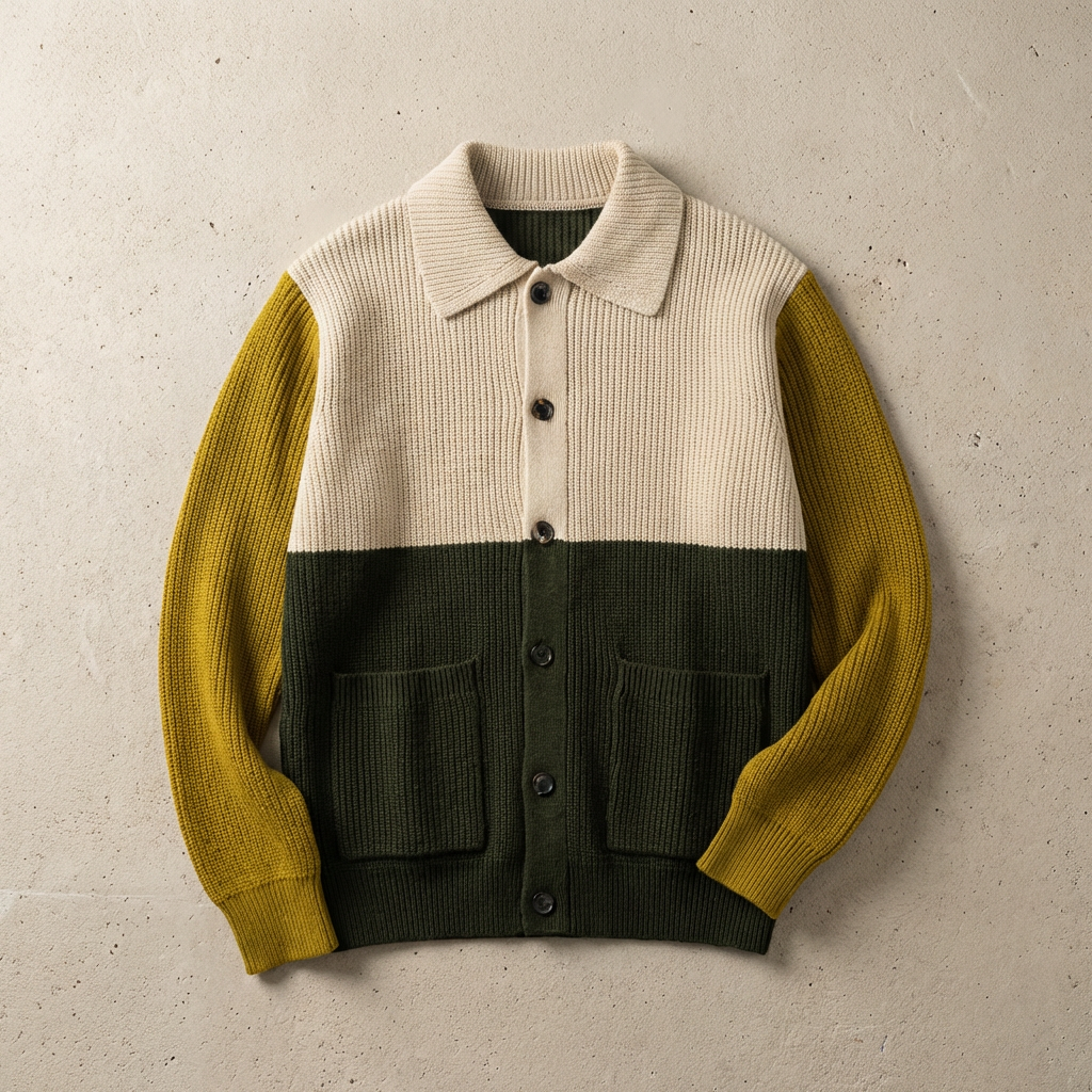 Merino Wool Cardigan Grey - VibreMode