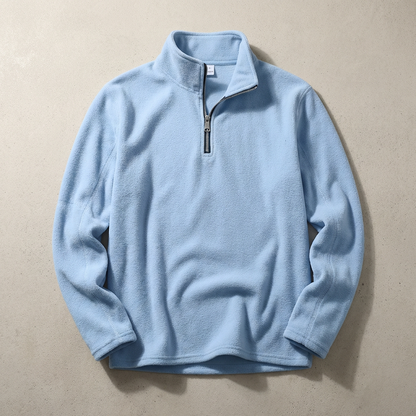 Fleece Lined Quarter Zip Sweater - VibreMode