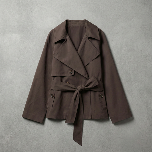 Women's Cotton Trench Coat - VibreMode