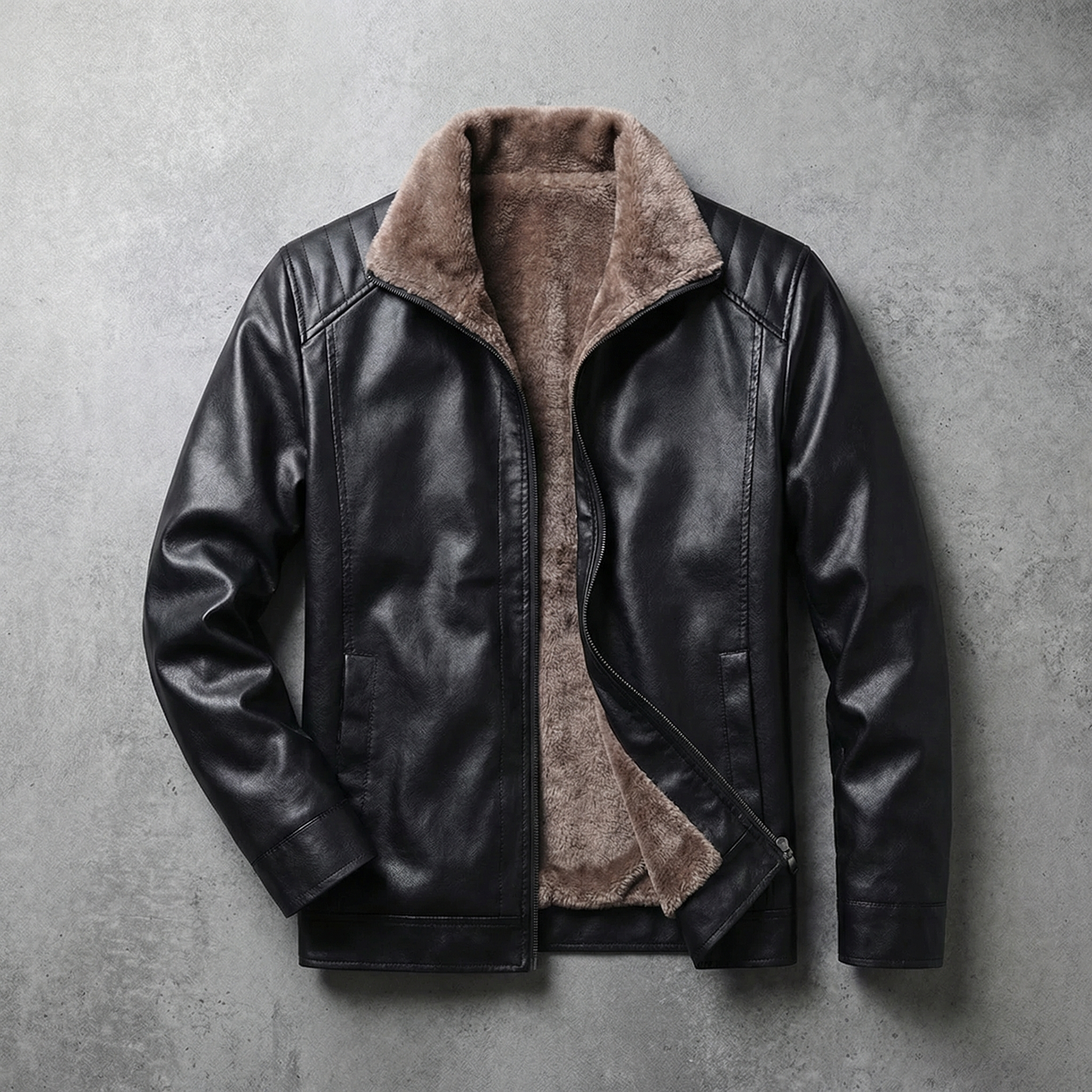 Rome Men's Leather Biker Jacket - VibreMode