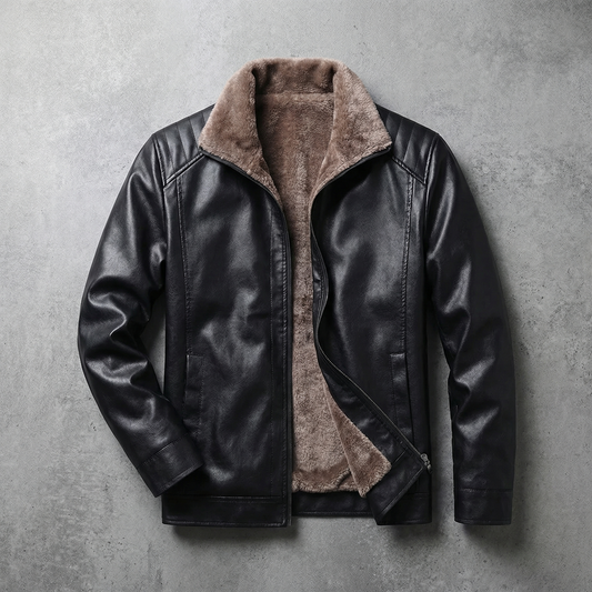 Rome Men's Leather Biker Jacket - VibreMode