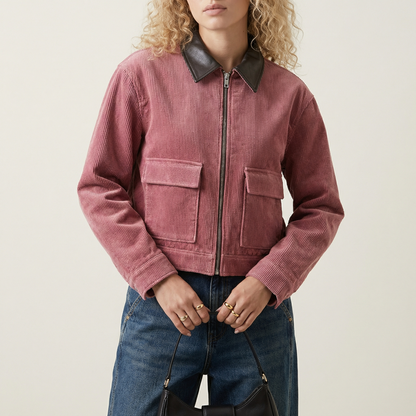 Corduroy Zipper Jacket - VibreMode
