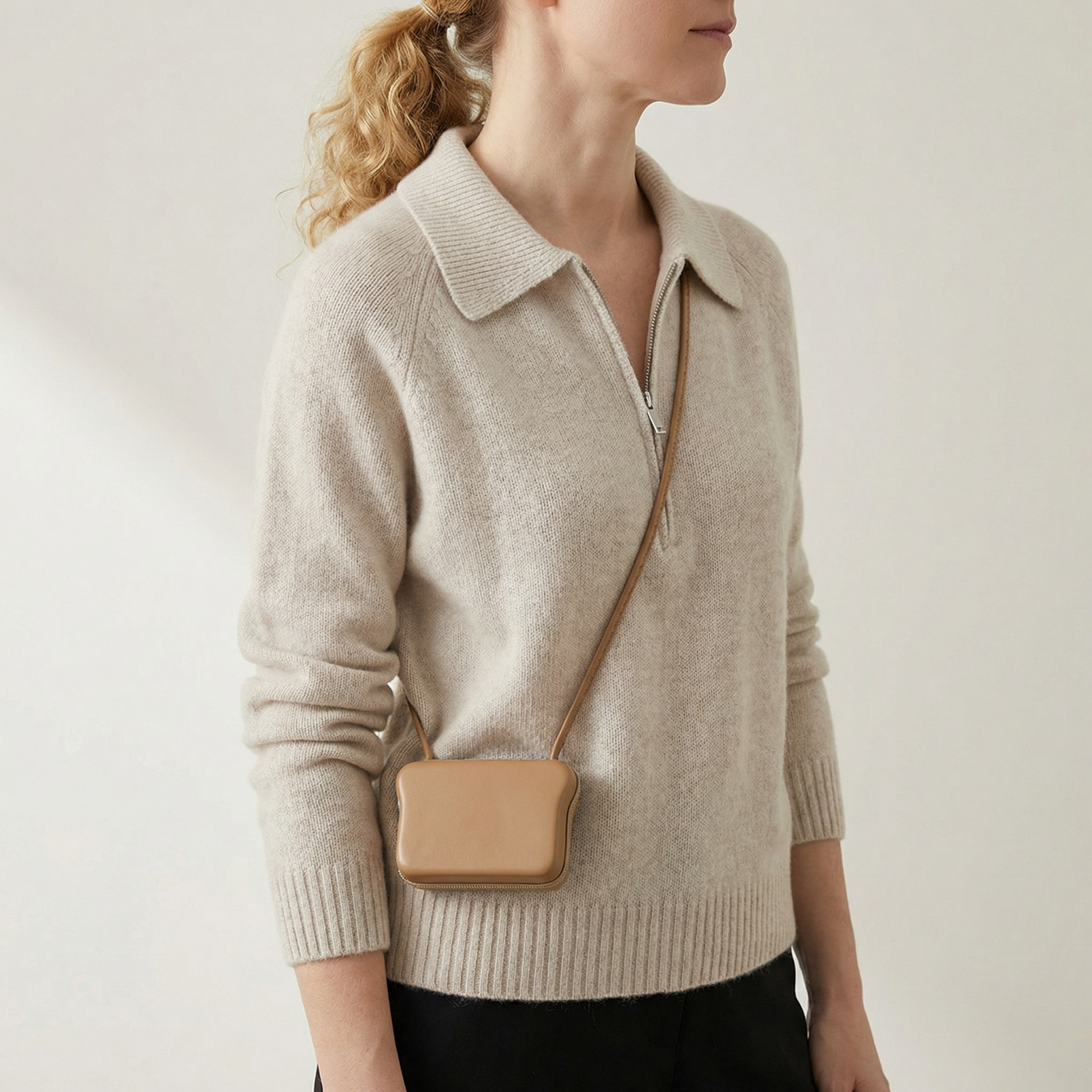 Women's Half Zip Sweater - VibreMode