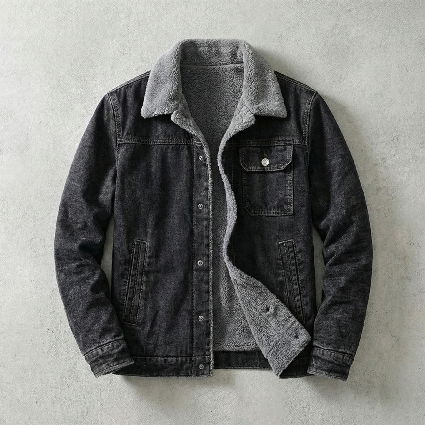 Men's Casual Denim Jacket - VibreMode