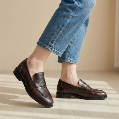 Women's Leather Loafers - VibreMode