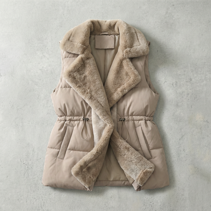 Faux Fur Quilted Vest - VibreMode