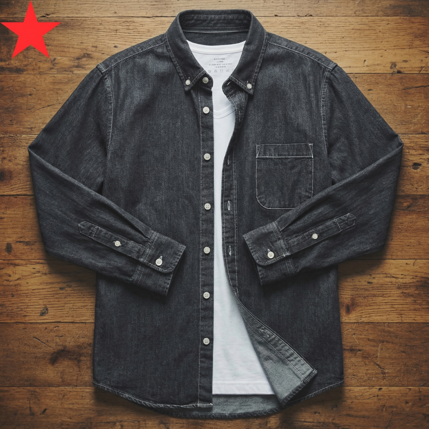 Lucerne Men's Denim Shirt - VibreMode