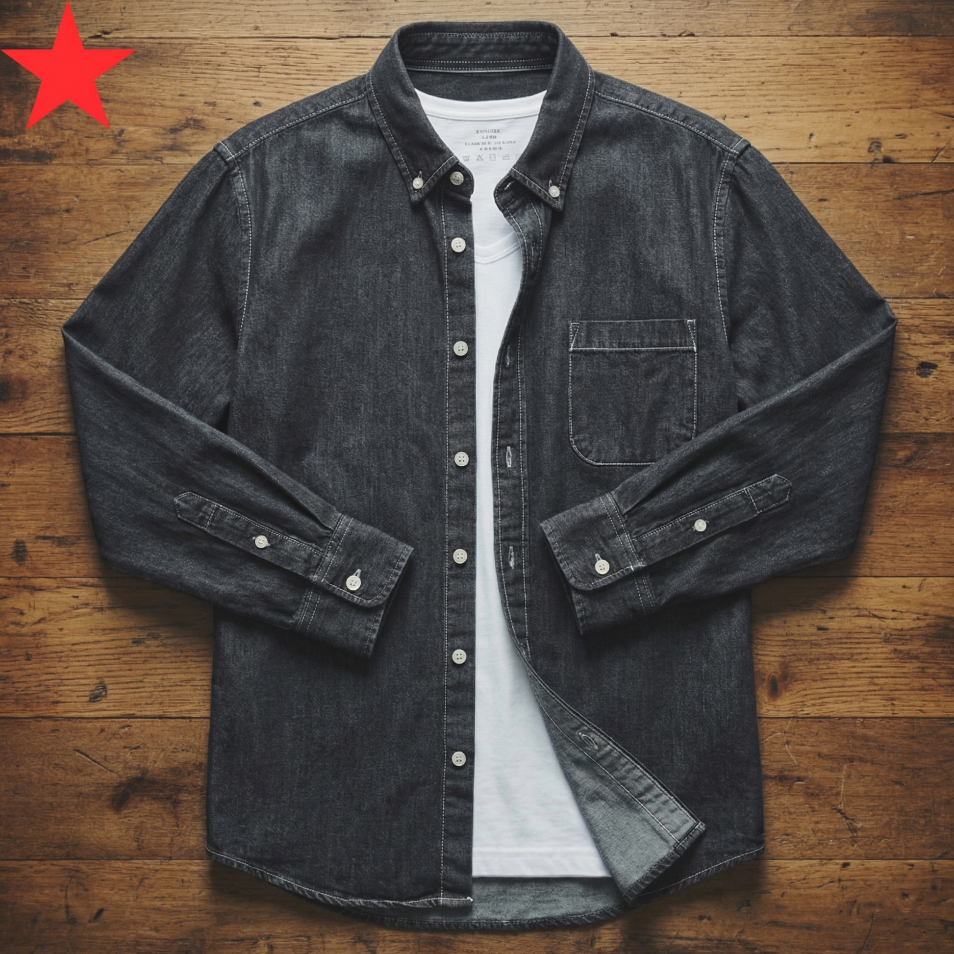 Lucerne Men's Denim Shirt - VibreMode