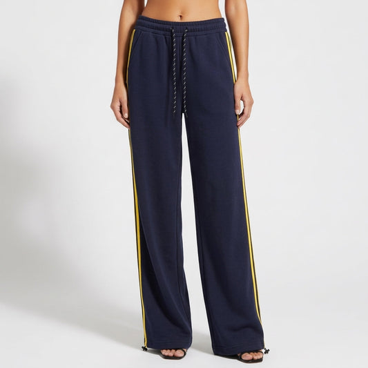 Women's Stripe Wide Leg Lounge Pants - VibreMode