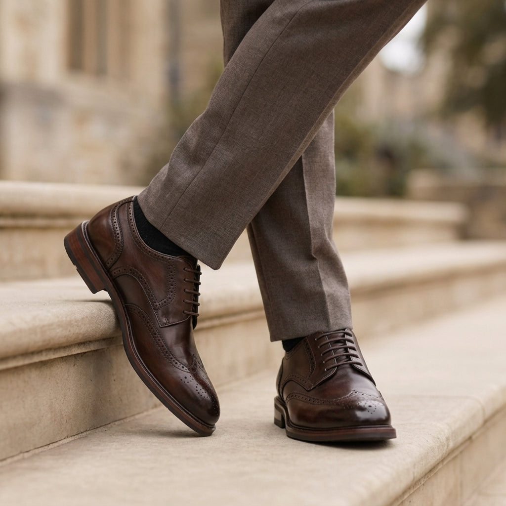 Valmont Men's Pointed Toe Oxfords - VibreMode