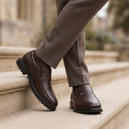 Men's Faux Leather Loafers Casual - VibreMode