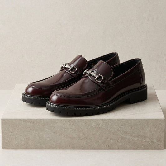 Men's Florence Dress Shoes Leather Black - VibreMode