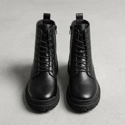 Men's High Leather Boots Brown - VibreMode