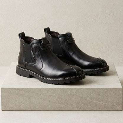 Women's Luxe Leather Ankle Boots - VibreMode