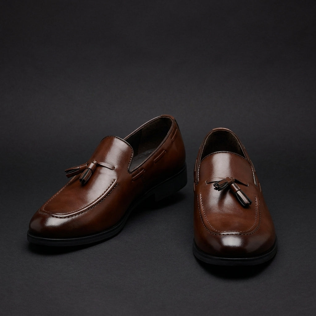 Sorvello Men's Moccasin Leather Shoes - VibreMode