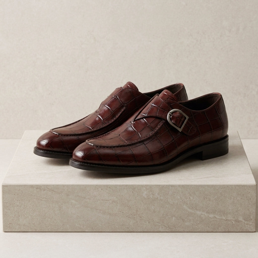 Men's Flat Business Shoes Leather Black - VibreMode