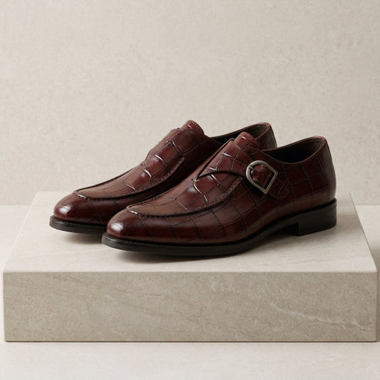 Men's Flat Business Shoes Leather Black - VibreMode