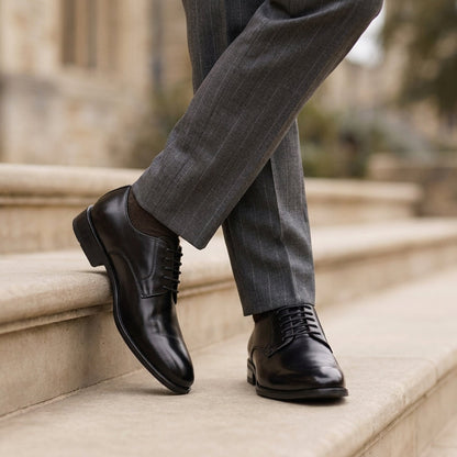 Men's Derby Shoes Leather Brown - VibreMode