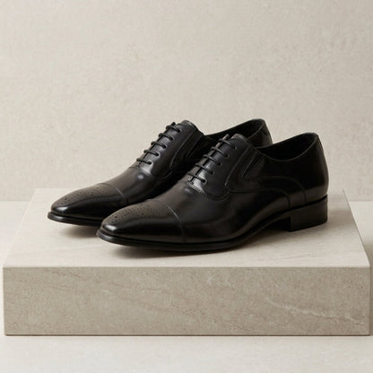 Halston Men's Leather Brogue Shoes - VibreMode