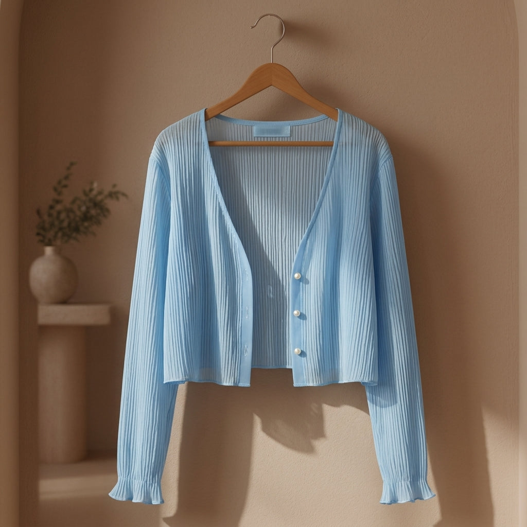 Aurelune Women's Chiffon Open Front Cardigan - VibreMode