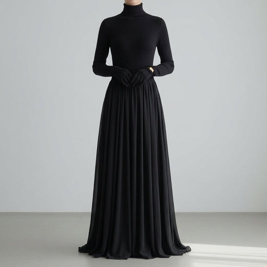 Women's Turtleneck Dress - VibreMode