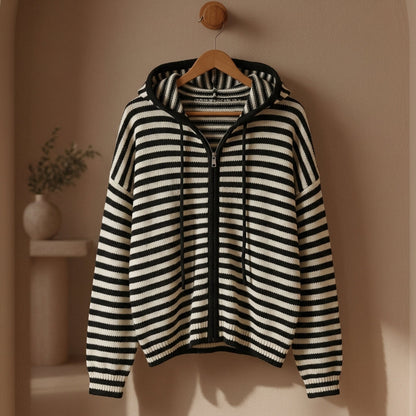 Women's Contrast Stripe Cardigan - VibreMode