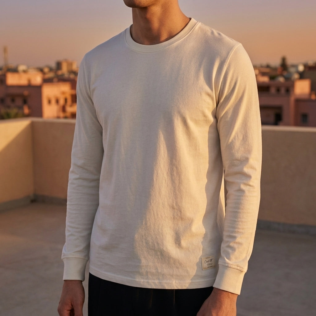 Women's Cotton Long Sleeve Crew Neck - VibreMode