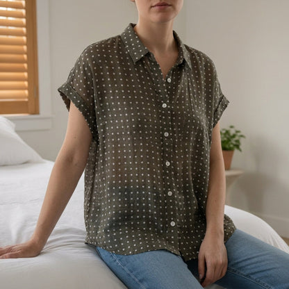 Women's Linen Blouse - VibreMode